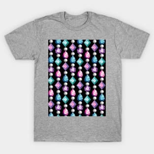 Gems And Pearls Pattern Art T-Shirt